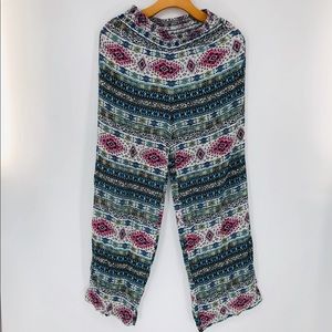 Pink Republic Patterned Wide Leg Pants